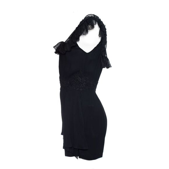 Elisabetta Franchi Black Jumpsuit with tulle.